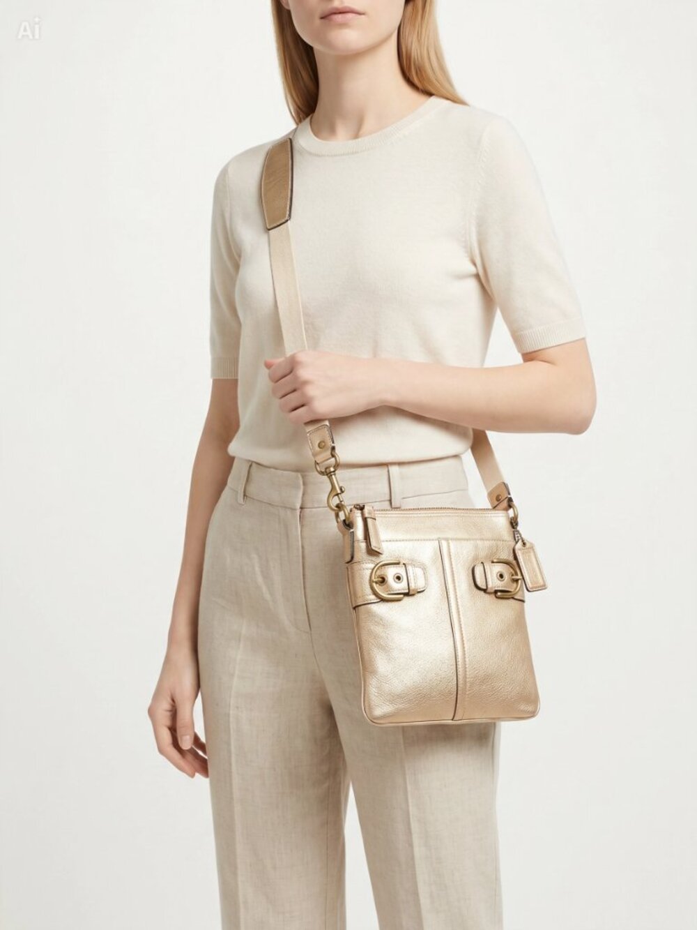 COACH Vintage Y2K Metallic Crossbody Bag